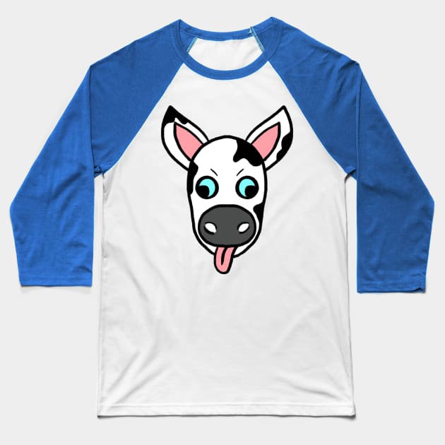 Crazy Cow Baseball T-Shirt by Mey Designs